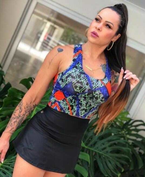 Saia Curta Tapabumbum fitness cor Preta Jenifer