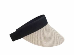 Viseira de Palha faixa fixa preta Feminina - comprar online