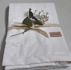 FUNDA PRAGA EN TUSOR DE 40 x 40 BLANCO