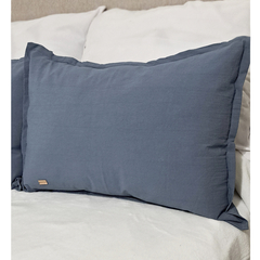 ALMOHADON PRAGA EN TUSOR DE 40x60 AZUL ACERO