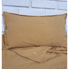 PIE DE CAMA TUSOR 1 Y 1/2 PLAZA CON 1 ALMOHADON DE 40X60cm CANELA - comprar online