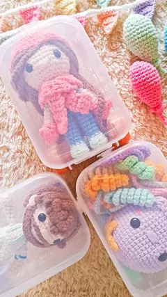 Minis Sobre Ruedas - Amigurumis con lunchera - Tejidos Lepetit