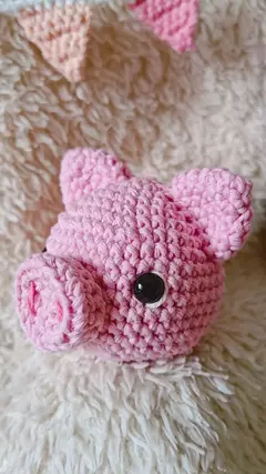 Mini Cabeza Cerdito - Tejidos Lepetit