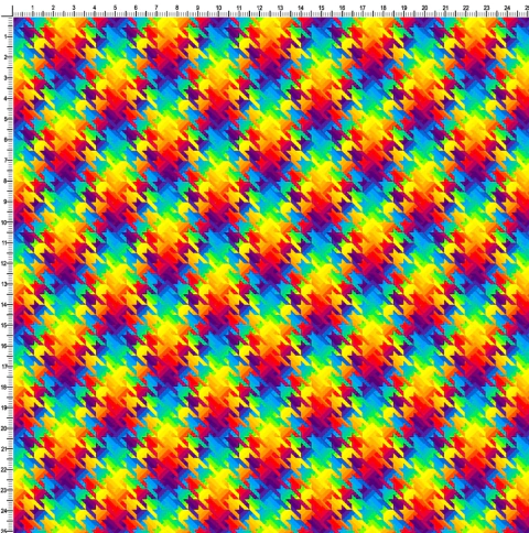 Pied de poule rainbow