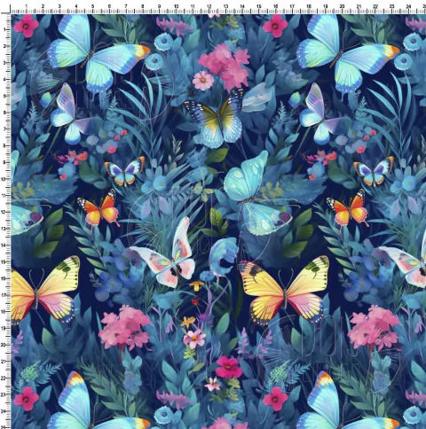 Rios de borboletas azul