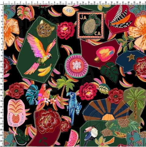 Natureza Colorida - Viscose Digital (Corte de 1 x 1,45 mts)