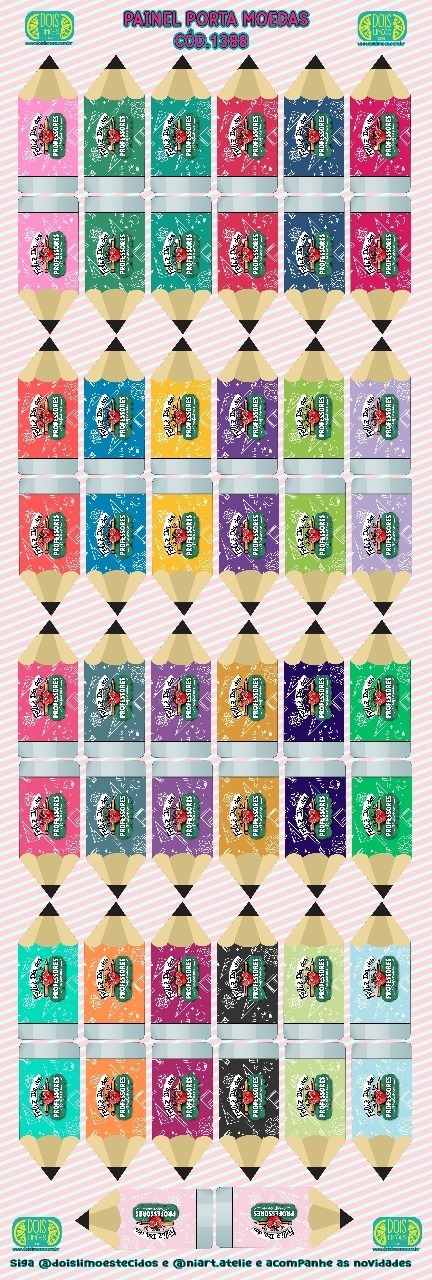 Painel Porta Moedas Lápis