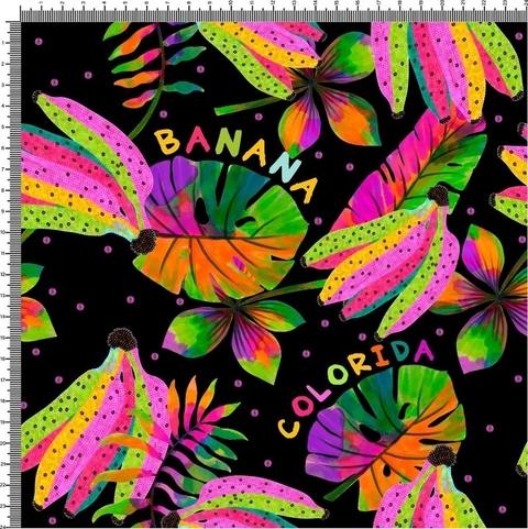 Banana Colorida - Viscose Digital (Corte de 1 x 1,45 mts)