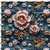 Flores fundo efeito jeans 3D - comprar online