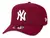 Boné New Era - 9FORTY A-Frame Snapback MLB New York Yankees Aba Curva Vinho - comprar online