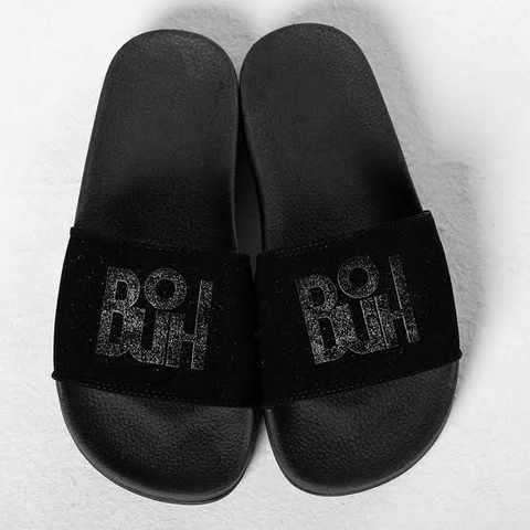Chinelo Buh Slide Glitter Preto