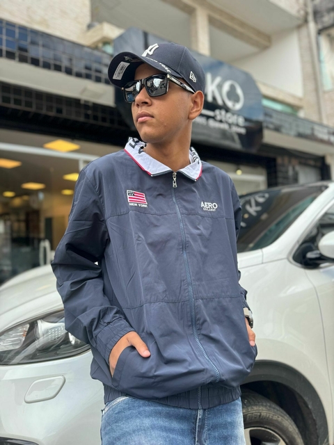 JAQUETA VELEJADOR AÉROPOSTALE AZUL - comprar online