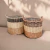 Set x 2 Canastos Tejidos con Manijas Tricolor (Mimbre) - DECODESIGN MAYORISTA