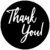 Set x 48 Stickers "Thank You" (Negro) - comprar online