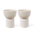 Set x 2 Candelabros Objeto Deco de Cerámica (Natural)