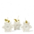 Set x 3 Velas Copos De Nieve (Oro)