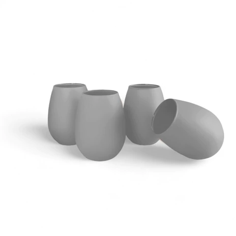 Vaso Copon Vidrio Gris Mate - comprar online