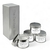 The Candle Box: Set x 4 Velas Aromáticas - Aluminio. Gris.