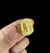Anel Jesus Cristo com fé na lateral - Banhado a Ouro 18k