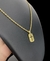 Cordão Cadeado 3MM + Medalha Cruz - Banhado a Ouro 18k - comprar online