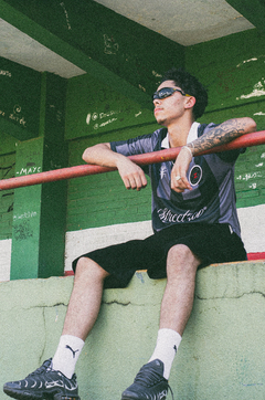 Imagem do Camiseta SZ sport#1 retrô - PRETO X CINZA.