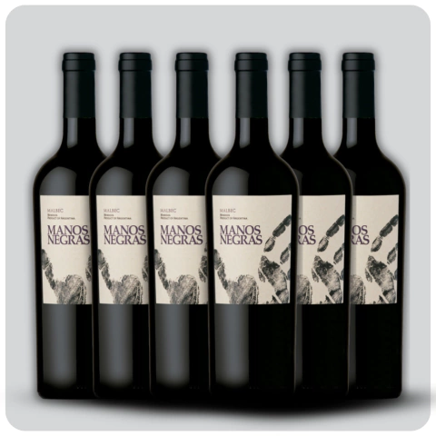 Manos Negras Malbec - Caja sellada - 6 x 750 cc