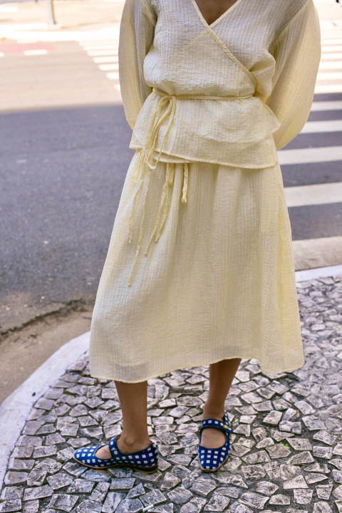 Saia Midi Yellow Butter - comprar online