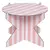 Boleira 20 cm - Listras Rosa - comprar online