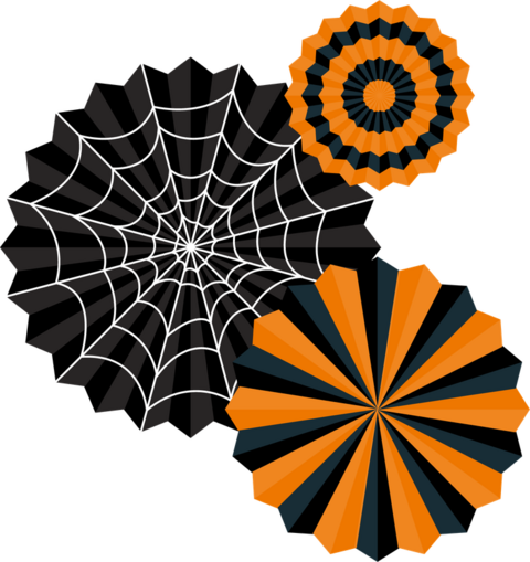 Enfeite de Papel Leque Halloween (3 unid) - comprar online