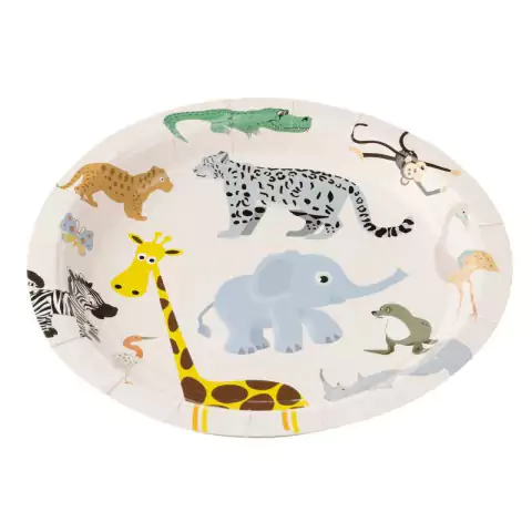 Prato de Papel Safari - 10 Unids.