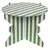 Boleira 20 cm - Listras Verde Oliva - comprar online