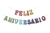 Varal Decorativo Feliz Aniversário Glitter - comprar online