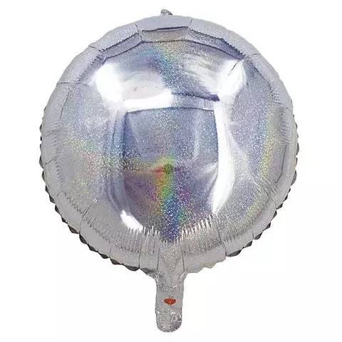 Balão Holográfico Prateado 18'' (45cm) - comprar online
