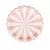 Prato de Papel Listrado Carrossel Rosa Claro 19cm