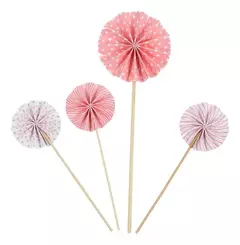 Toppers Leque - cor Coral (4 uni) - comprar online