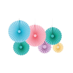 Enfeite de Papel Retrô Candy Colors - 6 unidades - comprar online