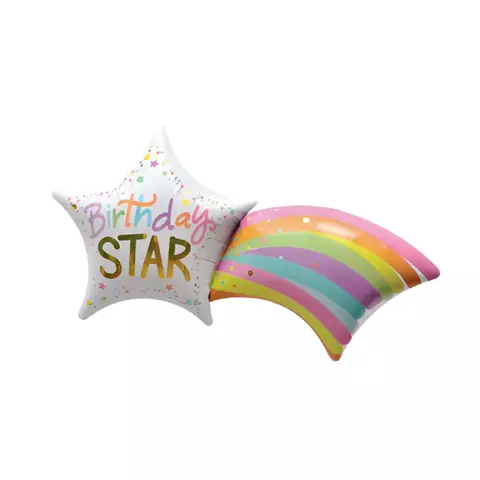 Balão Metalizado Birthday Star - 103 x 53cm - comprar online