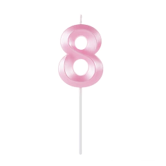 Vela Rosa Color Nº. 8