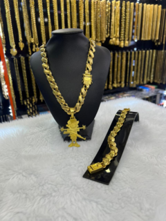 kit 4 em 1 Friso s 12mm ( 1 relógio, 1 cordão, 1 pingente e 1 pulseira). - comprar online