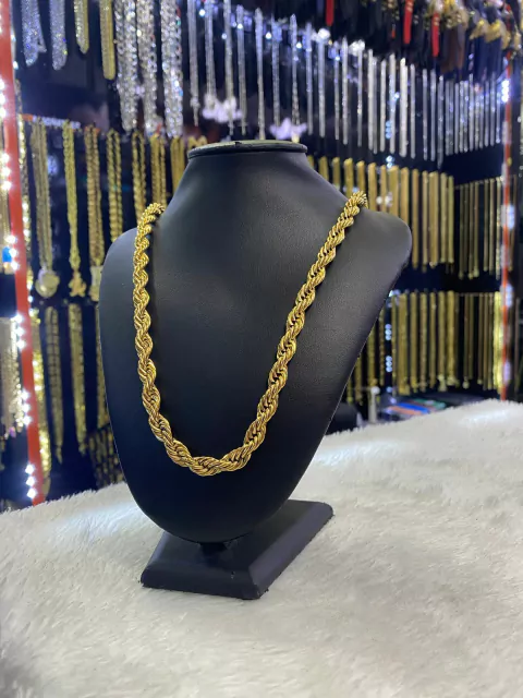 Corrente elo baiano (aço dourado)