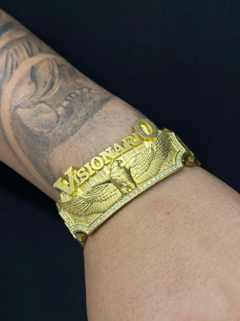 Bracelete visionário moeda.