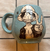 Taza Luffy de One Piece con fondo celeste - comprar online