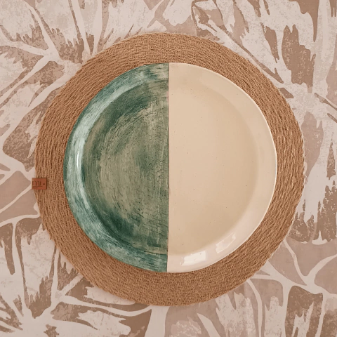 Individual / plato de sitio de yute