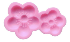 Molde silicona flor x2