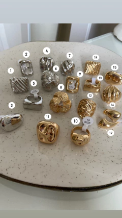 Anéis Maximalistas Variados (Redondo, Trançado, Lisos) Tamanhos 17/18