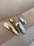 Braceletes gotas duplas/unid folheados