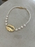 Chocker concha com pérolas(folheada)