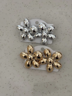 Brincos Flor Maximalista folheados a Ouro 18k e Prata