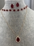 Kit completo gotas vermelhas e chocker folheados
