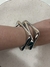 Bracelete Folheado a Prata Quadrado Liso/unid na internet
